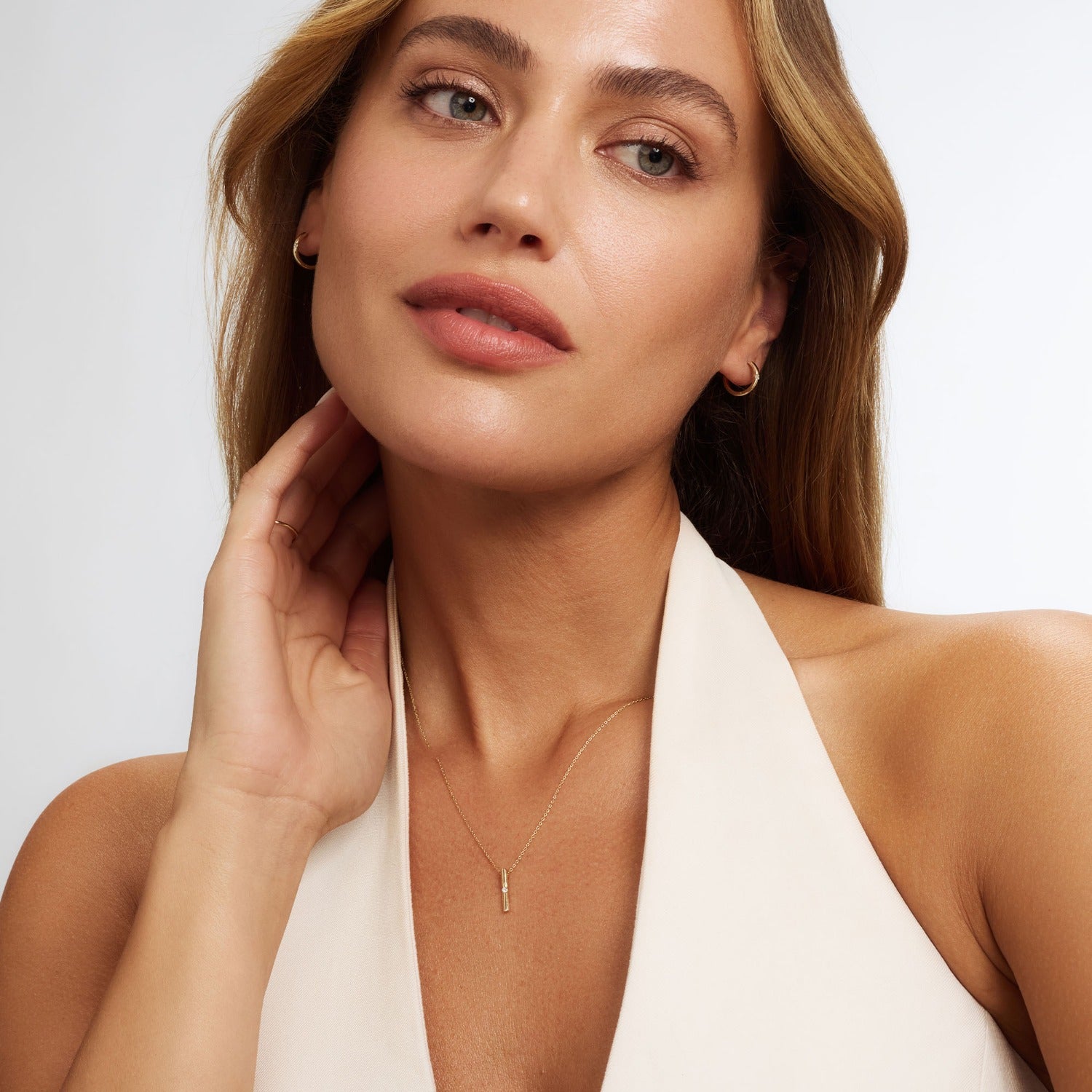 Isabel Bernard De la Paix Flavie 14 Karat gold necklace with diamond 0.03 carat IBD350027