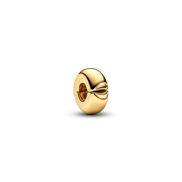 Pandora Clips and Safety Chains Gold coloured Heart closure clip Charm 763678C00