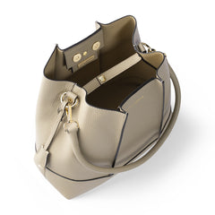 Isabel Bernard Femme Forte Macie Taupe Calfskin Shoulder Bag IB25074-078