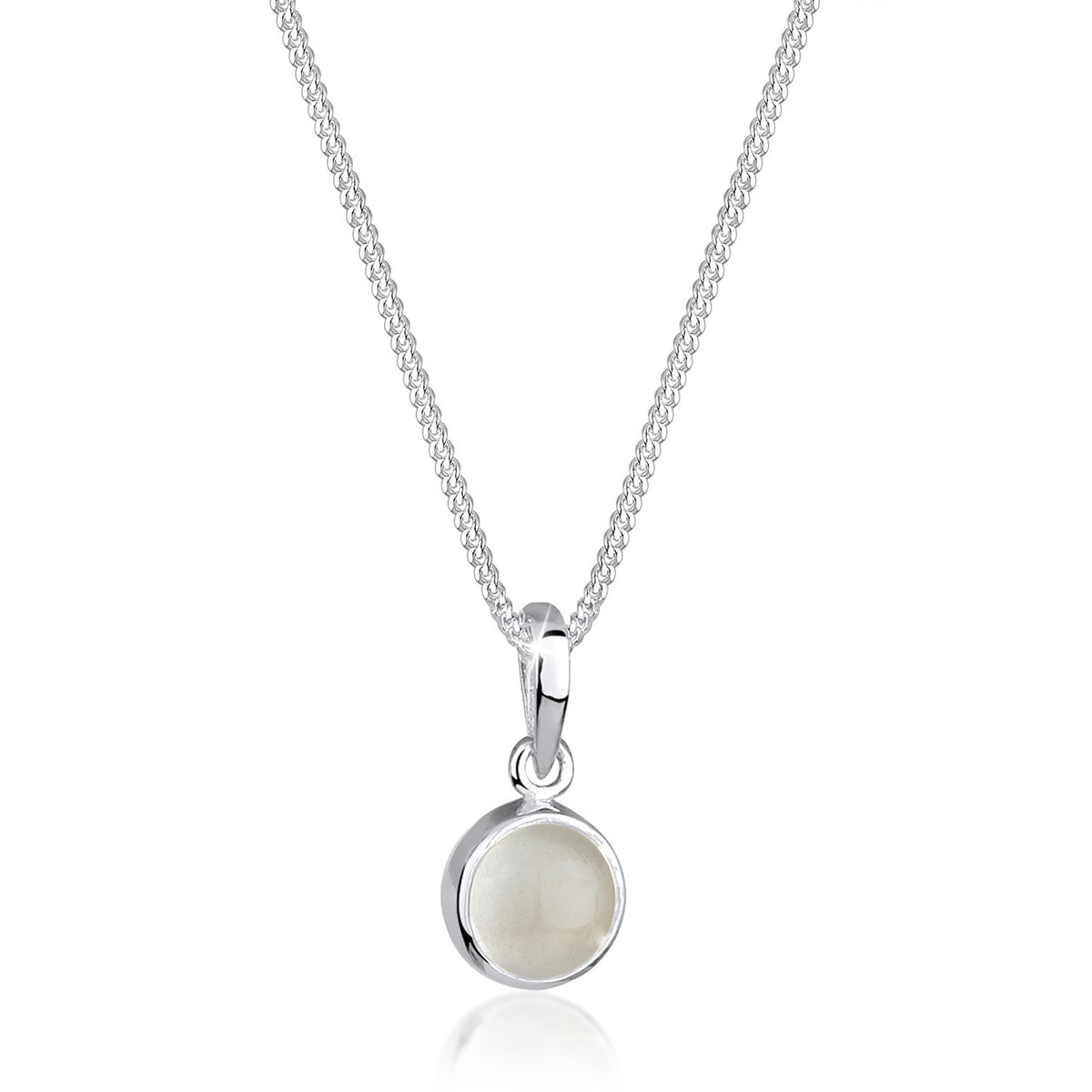 Elli 925 Sterling Silver Necklace with Moonstone 2004-BF-0008193-001