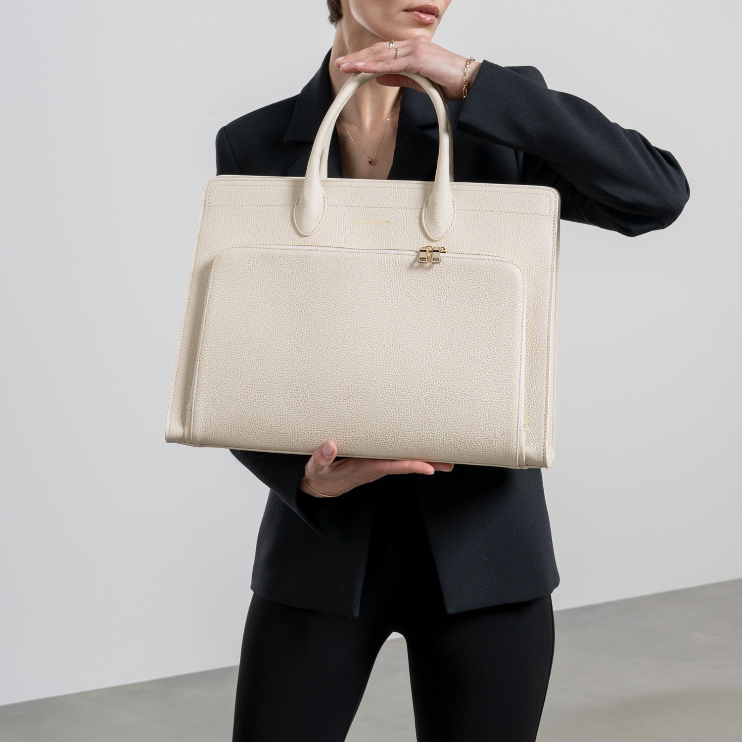 Isabel Bernard Honoré Nadine Crème Calfskin Handbag IB25052