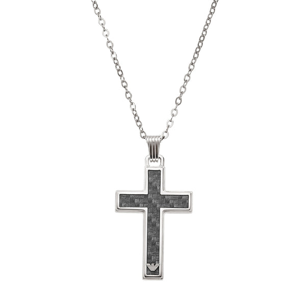 Emporio Armani Silver-coloured Men's Necklace EGS1705040 (Length: 50.00 - 55.00 cm)
