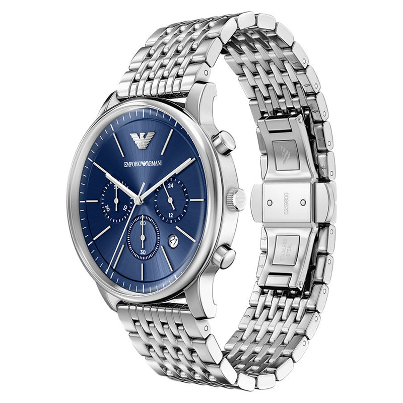 Emporio Armani Round Blue Dial Watch AR11771-zoom-