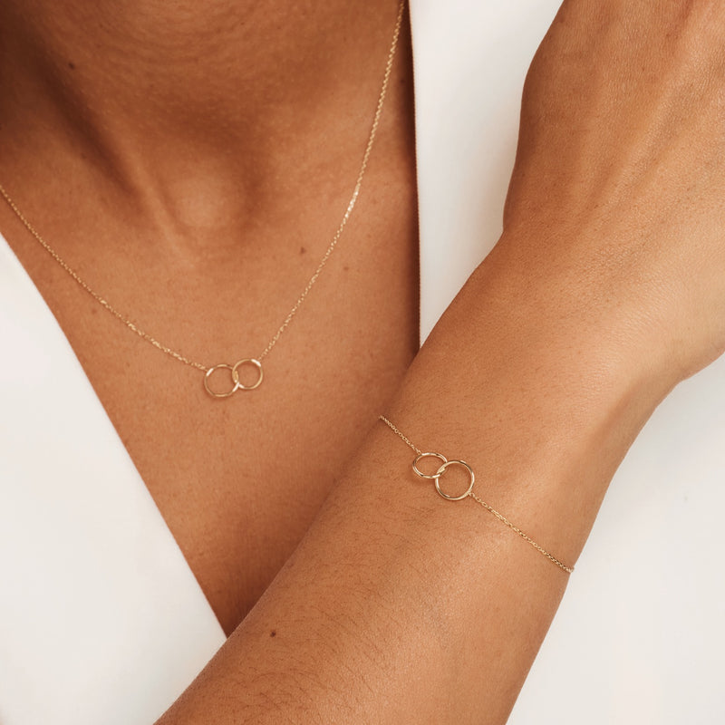 Isabel Bernard Cadeau d'Isabel 14 Karaat Gouden Collier en Armband Giftset IB90130-zoom-