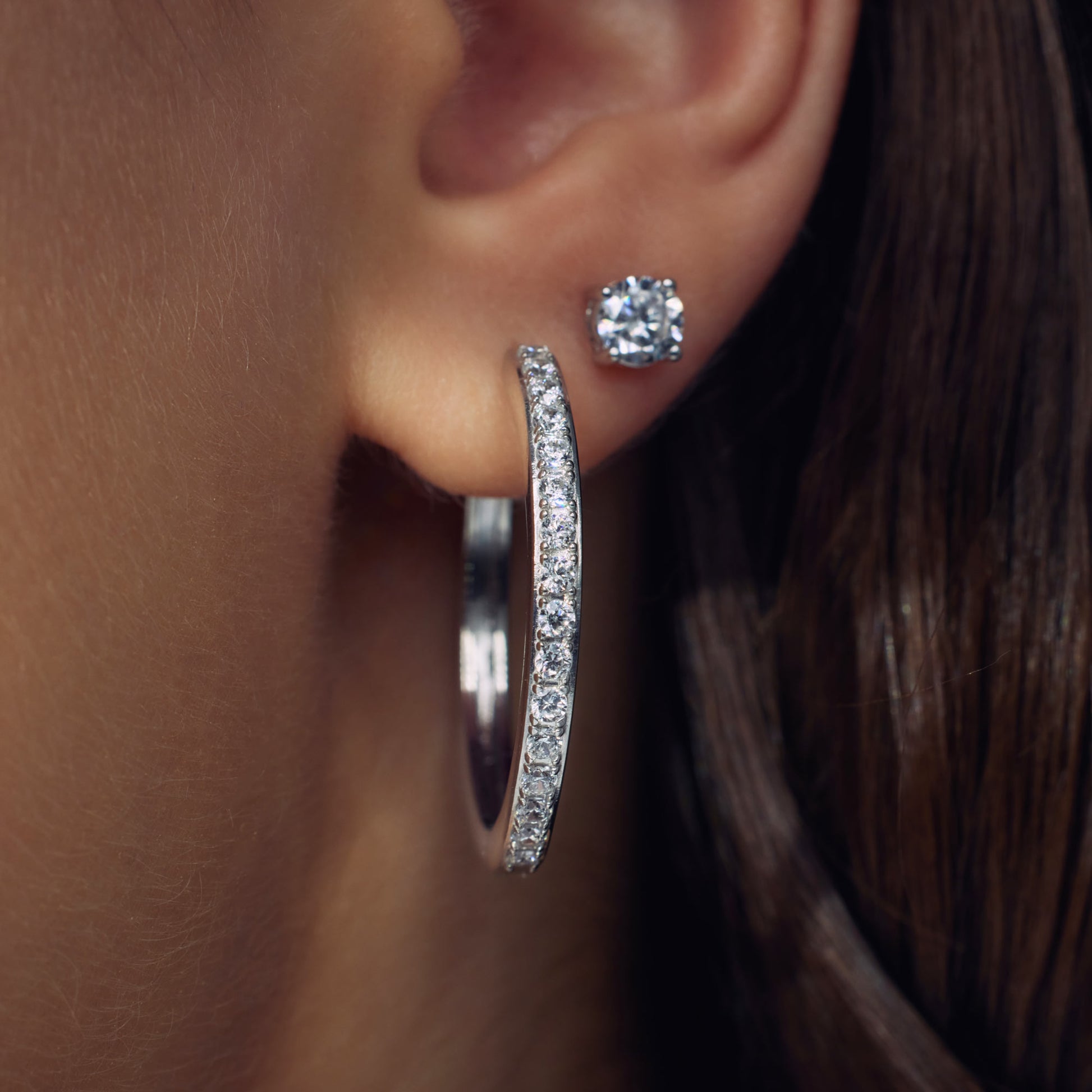 Parte Di Me Santa Maria della Base 925 sterling Silver Hoop Earrings PDM36075