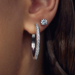 Parte Di Me Santa Maria della Base 925 sterling Silver Hoop Earrings PDM36075