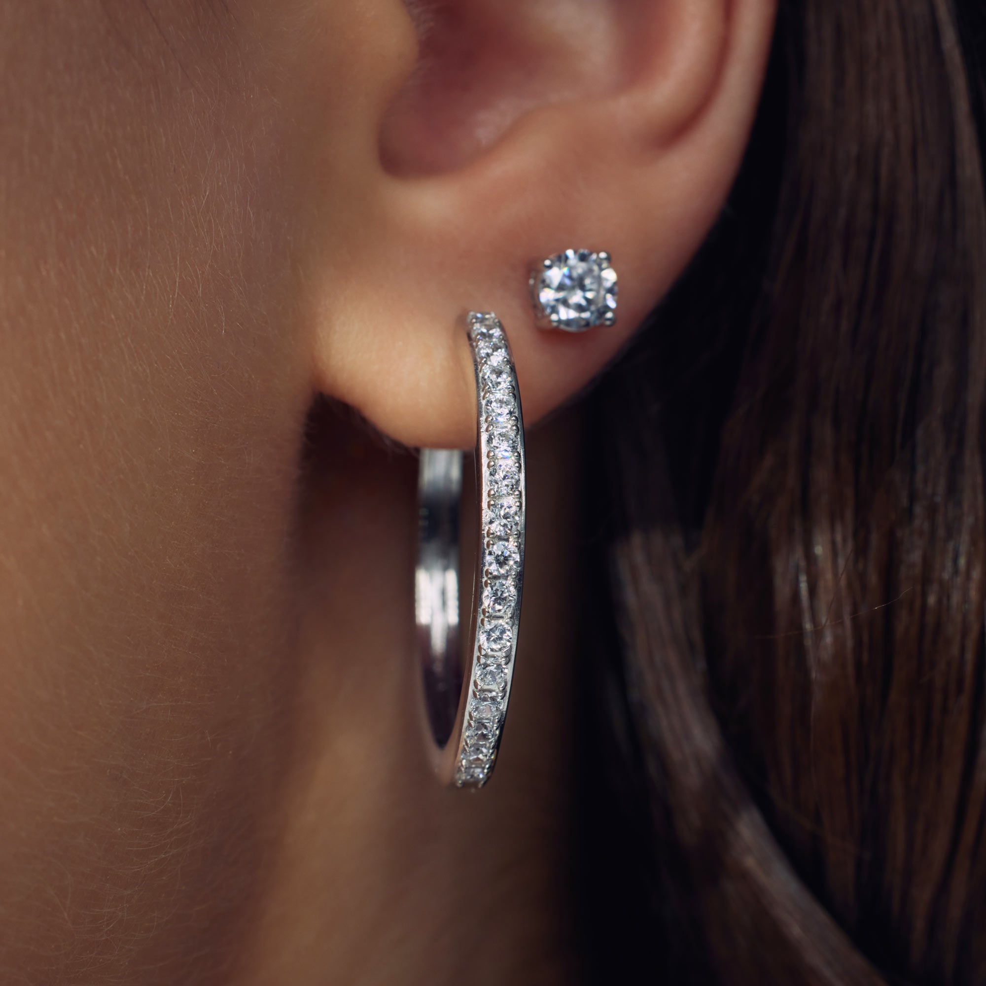 Parte Di Me Santa Maria della Base 925 sterling Silver Hoop Earrings PDM36075