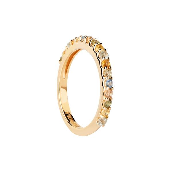 P D Paola Color 925 Sterling Zilveren Ring Gold Plated AN01-C07