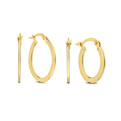 Beloro Jewels Regalo d'Amore 9 karat gold hoop earrings gift set BO90023
