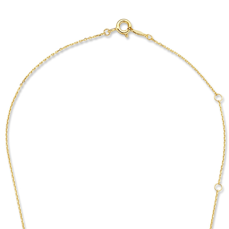 Isabel Bernard Le Carré 14 karaat gouden kubus inital ketting IB340043-A-zoom-
