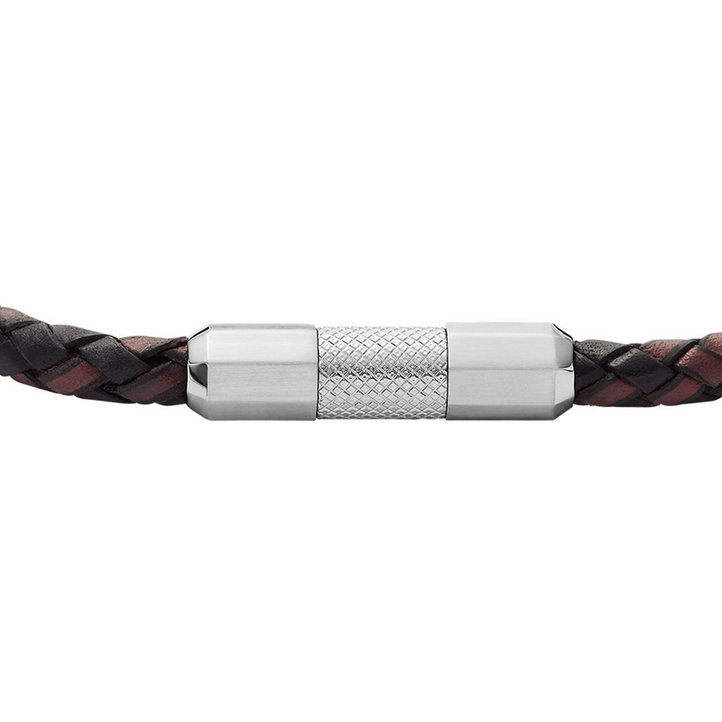 Fossil Knox Brown Stainless Steel Bracelet JF04918040-zoom-