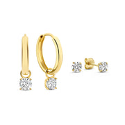 Isabel Bernard Cadeau d'Isabel 14 karaat gouden Oorbellen Set IB90079