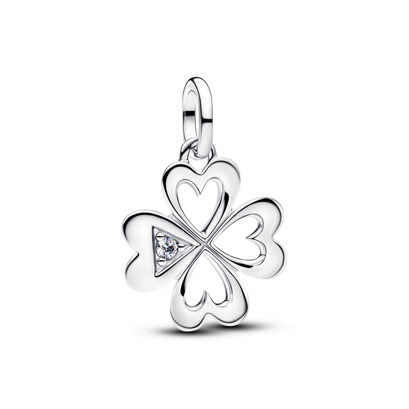 Pandora ME Hart Vierbladige Klaver Medaillon Bedel 793034C01-zoom-