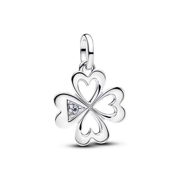 Pandora ME Hart Vierbladige Klaver Medaillon Bedel 793034C01