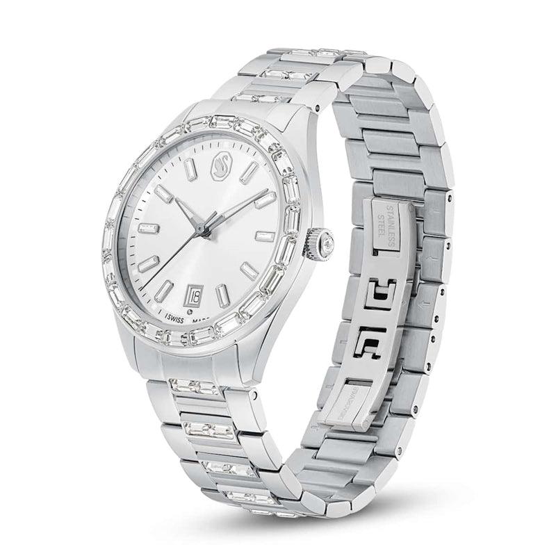 Swarovski Matrix Zilverkleurig Stalen Horloge 5734665-zoom-