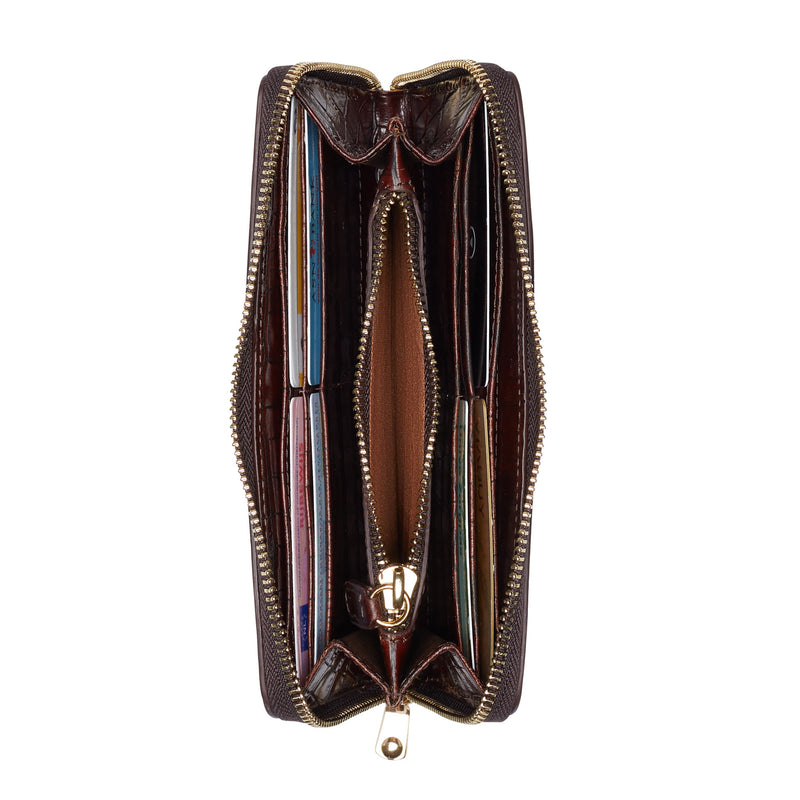Isabel Bernard Honoré Léa Croco Bruine Ritsportemonnee IB23006-zoom-