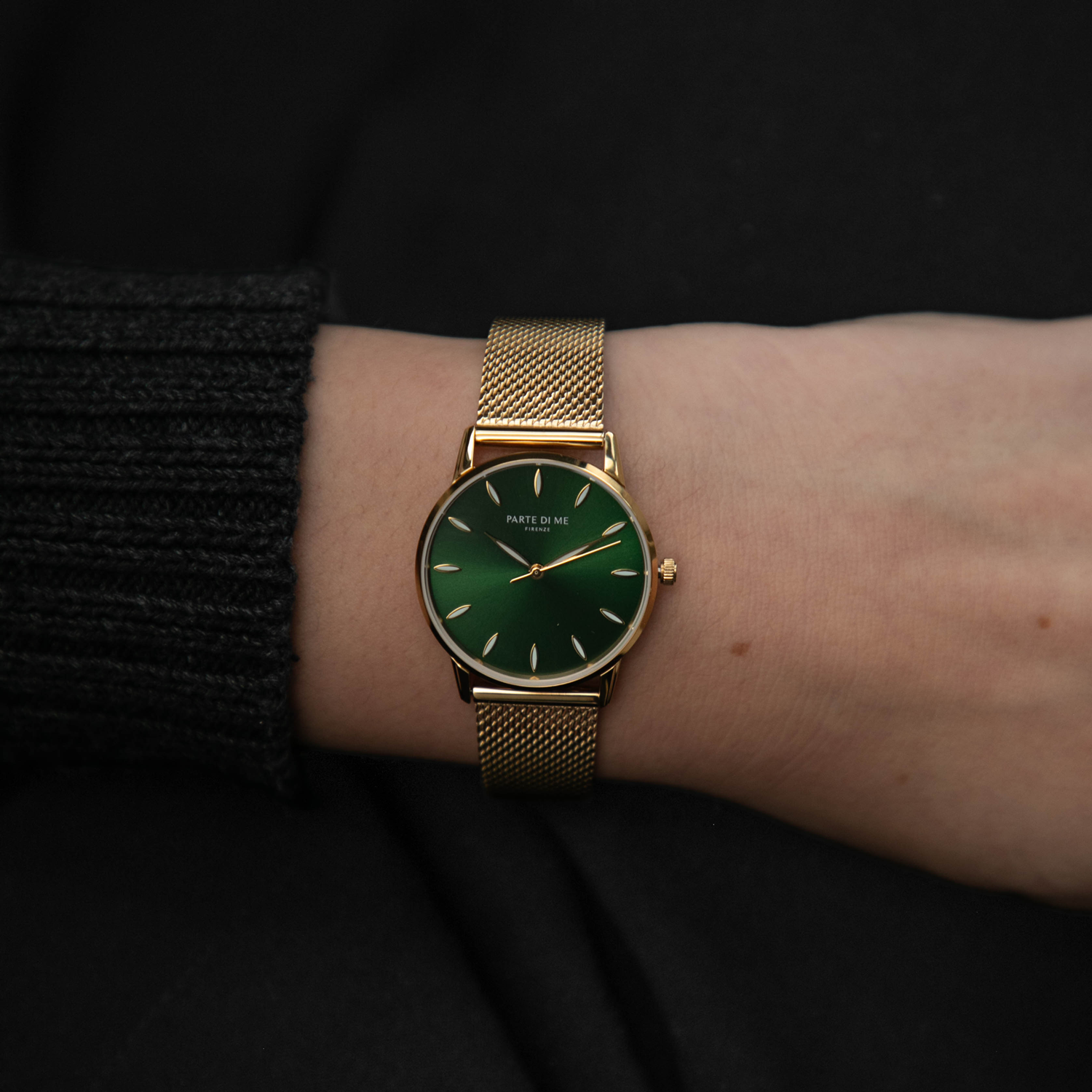 Parte Di Me Orologio round ladies watch gold coloured and green PDM09054