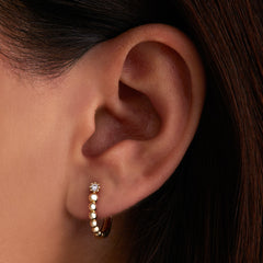 Beloro Jewels Monte Napoleone Milena 9 karat gold hoop earrings (11 mm) BO360098