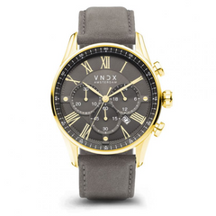 VNDX The Chief Gold Leder Grey Men's Watch 2003-LD33056-16