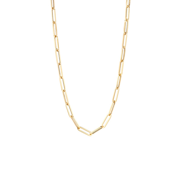 Ketting met paperclip schakel 45cm 14k goud