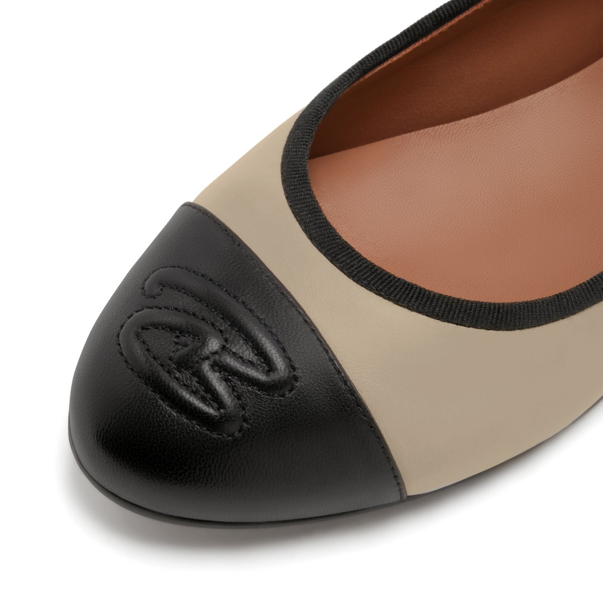 Isabel Bernard Vendôme Ynes Taupe Calfskin Leather Ballerinas IB51011-078-36