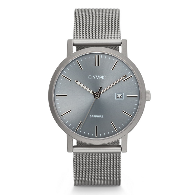 Olympic Titanium Grijs Herenhorloge OL26HTS002-zoom-