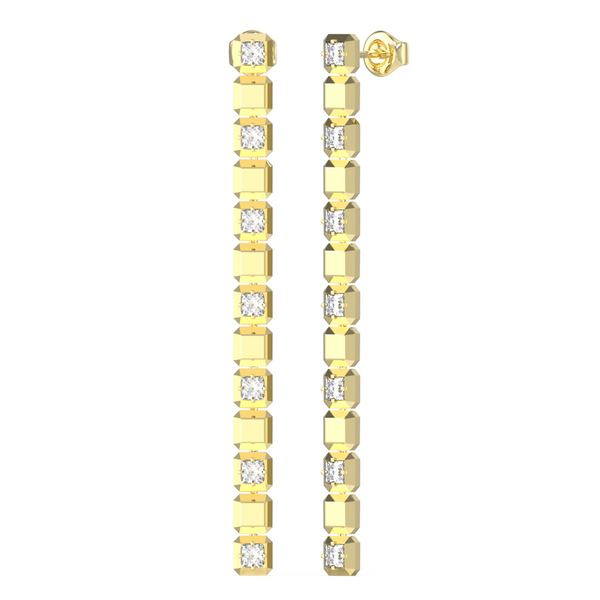 Guess Ace Of Diamonds Gold-coloured Earrings JUBE06173JWYGT-U