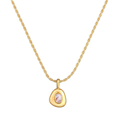 Elli 925 Sterling Silver Link Chain Necklace with Gemstone 2004-BF-0007869-001