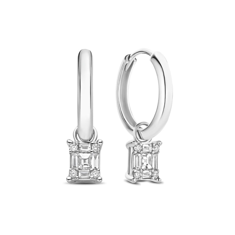 Isabel Bernard De la Paix Maxime 14 karaat witgouden oorknop met diamant 0.24 ct IBD360035-zoom-