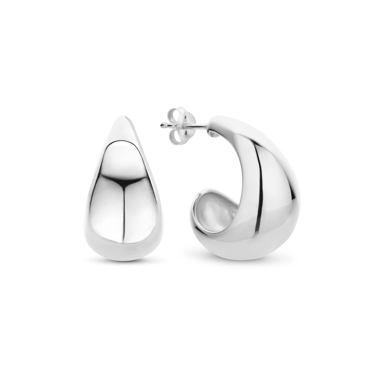 Parte Di Me Bibbiena Poppi Casentino 925 Sterling Silver Hoop Earrings PDM36159