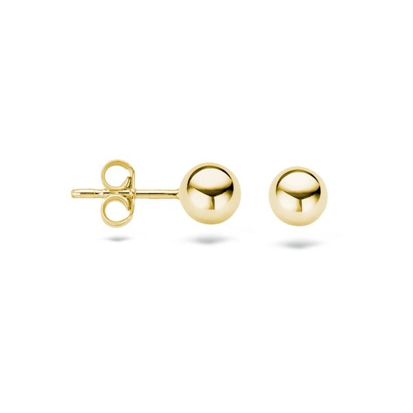 Knopjes oorbellen ⌀ 5 mm 14k Geel goud