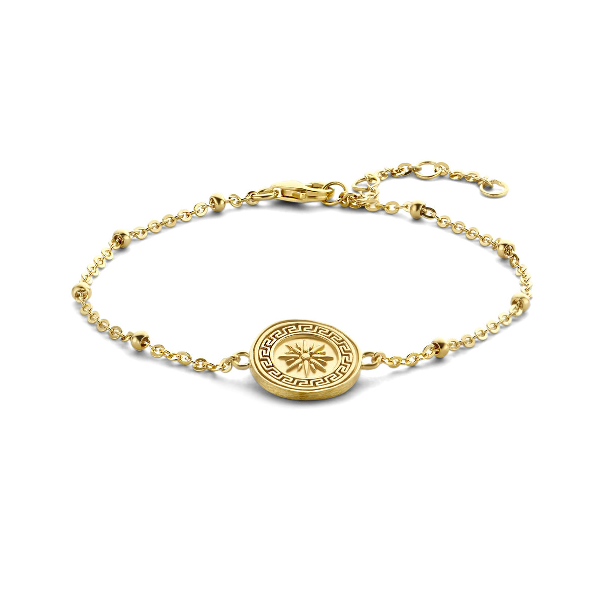 Violet Hamden Athens 925 Sterling Zilveren Goudkleurige Armband VH320001 (Lengte: 16.00-19.00 cm)