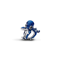 Pandora Moments 925 Sterling Silver Enamel Blue Blue Octopus Charm 794706C01