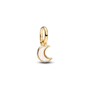 Pandora ME Verguld Bioresin Man-made Mother of Pearl White Crescent Moon Mini Hangende Bedel 764614C01