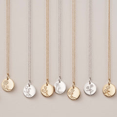 Violet Hamden Venus 925 Sterling Silver Gold-coloured Necklace with Birthflower VH340025-MAY