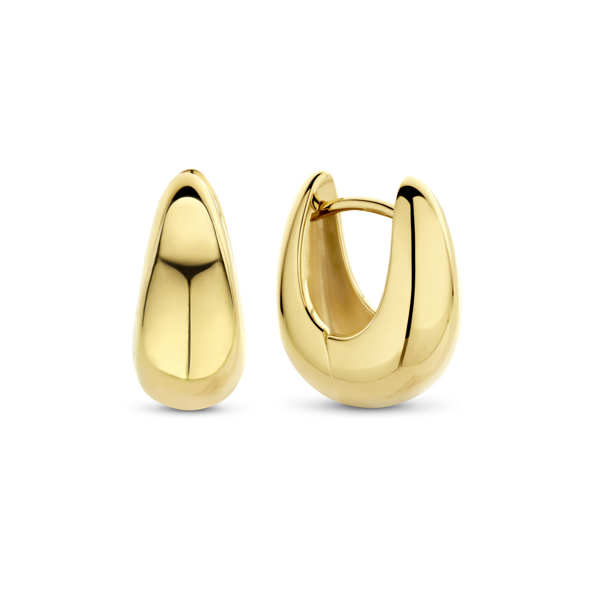 Parte Di Me Bibbiena Poppi Casentino 925 Sterling Silver Gold Plated Hoop Earrings PDM36162