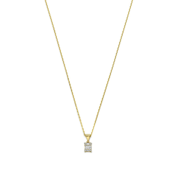 De la Paix Maxime 14 karaat gouden ketting met diamant 0.11 karaat