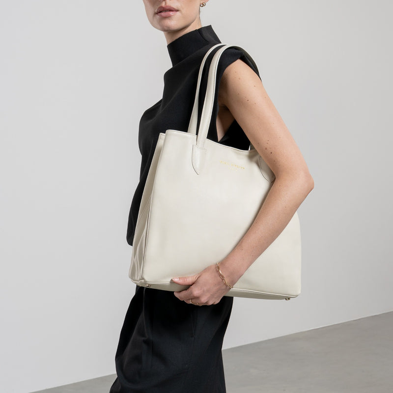 Isabel Bernard Honoré Francine Crème me Kalfsleren Shopper IB25048-zoom-