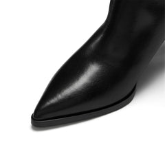 Isabel Bernard Vendôme Louane black calfskin leather boots IB53009-001-37