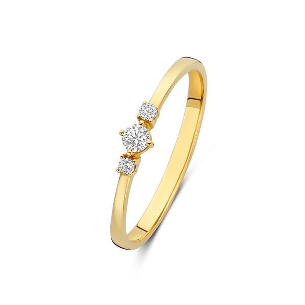 Beloro Jewels Monte Napoleone Delphine 9 karaat ring met zirkonia steentjes BO330055