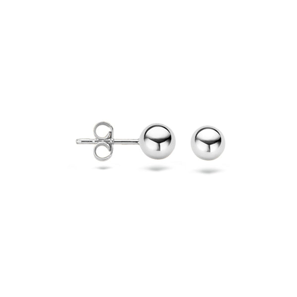 Knopjes oorbellen ⌀ 3 mm 14k wit goud