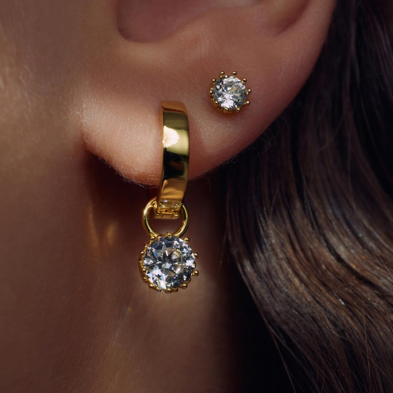 Parte Di Me Cento Luci Mila 925 sterling silver gold-plated Ear Studs PDM36098-zoom-