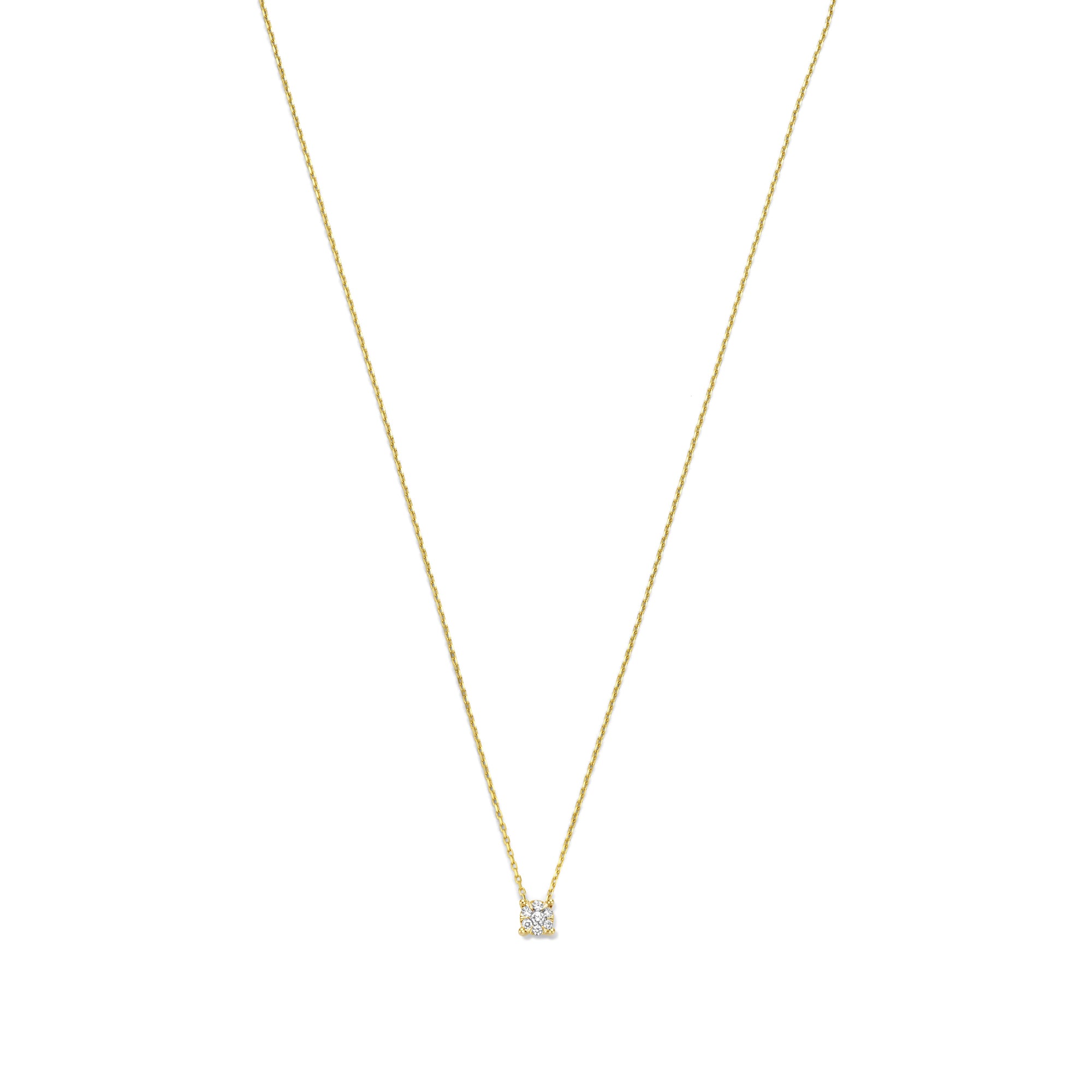 Isabel Bernard De la Paix Hanaé 14 Carat Golden Necklace | diamond 0.08 ct | IBD350007