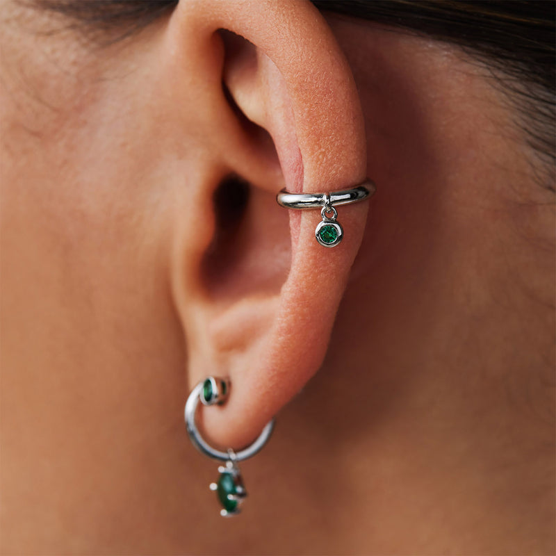 Violet Hamden Venus 925 Sterling Zilveren Ear Cuff Met Geboortesteen VH370001-AUG-zoom-