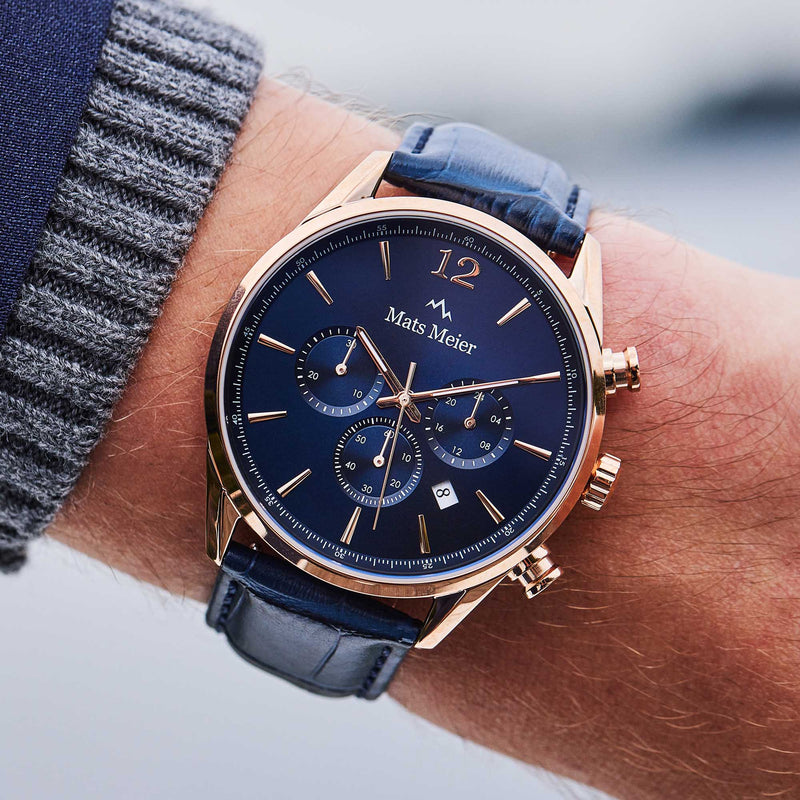 Mats Meier Grand Cornier Blauw Chrono horloge MM00131-zoom-