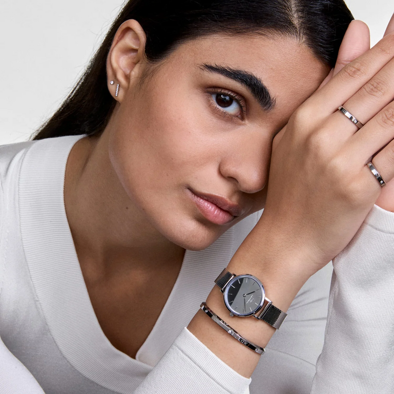 Daniel Wellington Petite&Quadro Mini Reflection Silver Women's Watch DW00100796-zoom-
