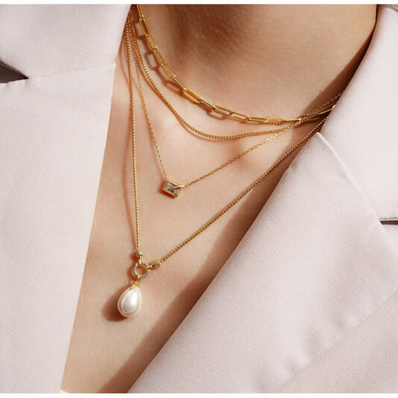 Ania Haie Reimaginer Gold Coloured Sparkling Necklace AH-N069-01G-zoom-