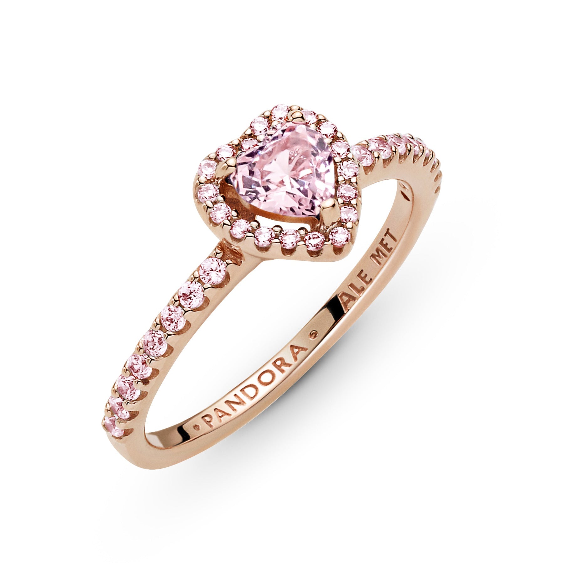 Pandora Timeless Sparkling Elevated Heart Ring 188421C04-56