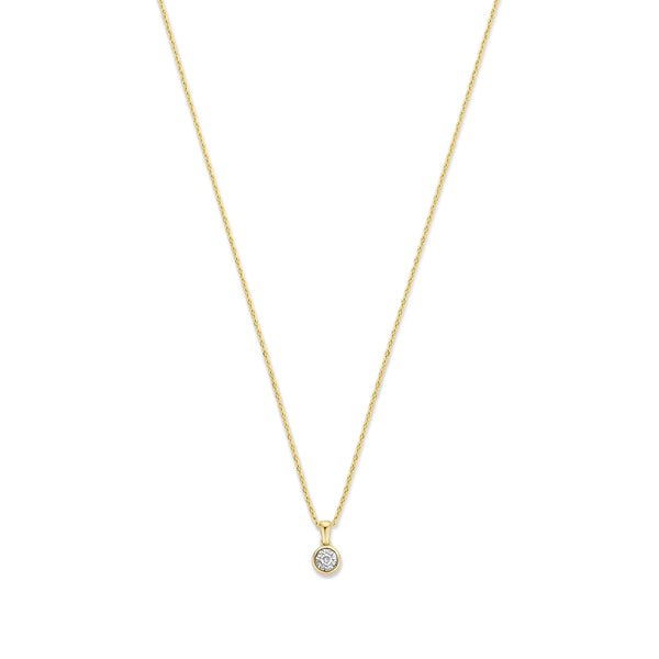 De la Paix Inaya 14 karaat gouden ketting met diamant 0.03 karaat