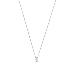 Isabel Bernard De la Paix Christine 14 Carat Whitegold Necklace | diamond 0.10 ct | IBD350006